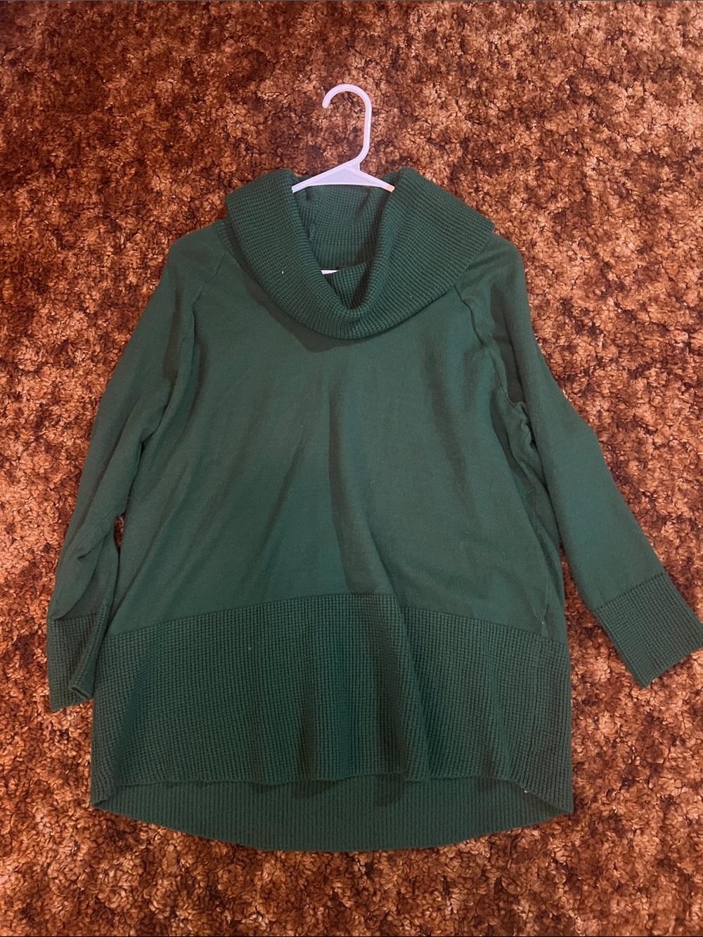 Cyrus Deep Green Cowl Neck Sweater
